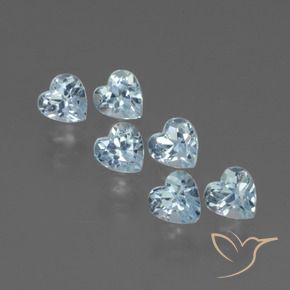 Pedras preciosas de Topázio Céu azul natural de 2.12 ct, Formato de coração, VS