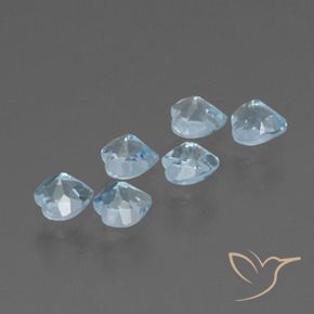 Pedras preciosas de Topázio Céu azul natural de 2.12 ct, Formato de coração, VS