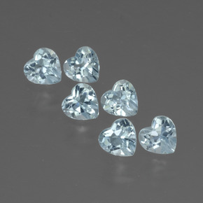 Pedras preciosas de topázio azul natural de 1,71 ct, formato de coração, VS