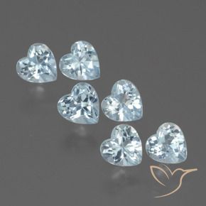 Pedras preciosas de Topázio Céu azul natural de 1.94 ct, Coração, VS