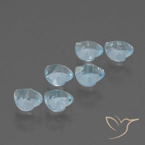 Pedras preciosas de Topázio Céu azul natural de 1.94 ct, Coração, VS