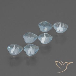 Pedras preciosas de Topázio Céu azul natural de 1.67 ct, Coração, VS