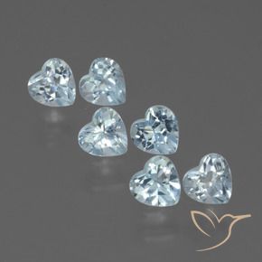 Pedras preciosas de Topázio Céu azul natural de 1.77 ct, Coração, VS