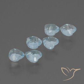 Pedras preciosas de Topázio Céu azul natural de 1.77 ct, Coração, VS