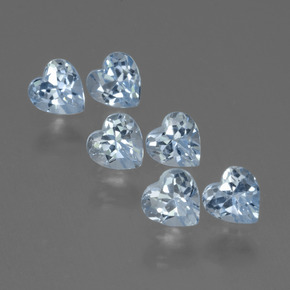 Pedras preciosas de topázio azul natural de 1,94 ct, formato de coração, VS
