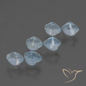 Pedras preciosas de topázio azul natural de 2,08 ct, formato de coração, VS