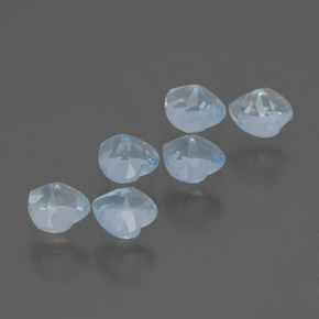 Pedras preciosas de topázio azul natural de 1,96 ct, formato de coração, VS