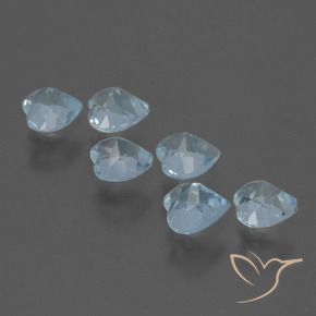 Pedras preciosas de Topázio Céu azul natural de 1.70 ct, Coração, VS