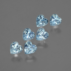 Pedras preciosas de Topázio Céu azul natural de 1.75 ct, Formato de coração, VS
