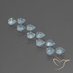 Pedras preciosas de Topázio Céu azul natural de 2.93 ct, Coração, VS