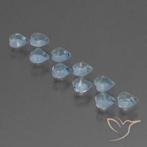 Pedras preciosas de Topázio Céu azul natural de 2.91 ct, Coração, VS