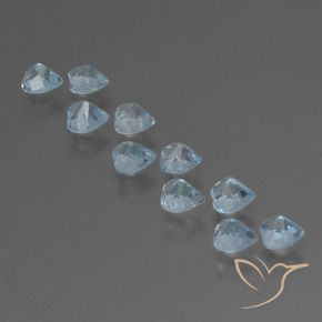 Pedras preciosas de Topázio Céu azul natural de 2.95 ct, Coração, VS