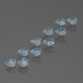Pedras preciosas de Topázio Céu azul natural de 2.65 ct, Formato de coração, VS