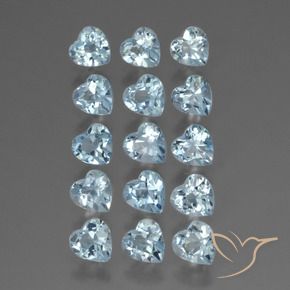 Pedras preciosas de Topázio Céu azul natural de 4.60 ct, Coração, VS