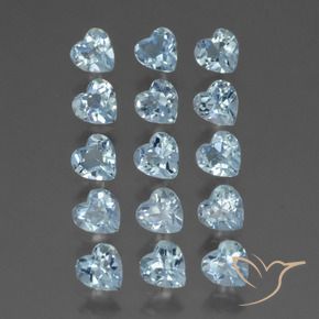 Pedras preciosas de Topázio Céu azul natural de 4.31 ct, Coração, VS