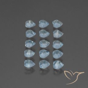Pedras preciosas de Topázio Céu azul natural de 4.31 ct, Coração, VS