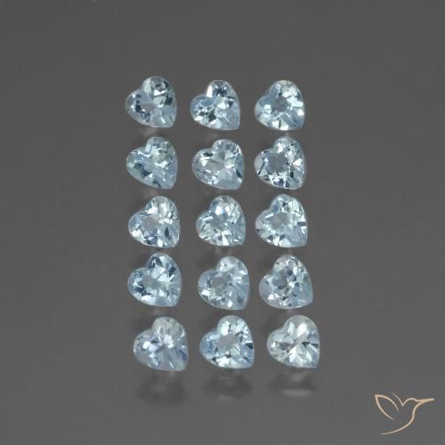 4.38ctw Natural Céu azul Topázio, Coração, VS