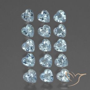 Pedras preciosas de Topázio Céu azul natural de 4.38 ct, Coração, VS