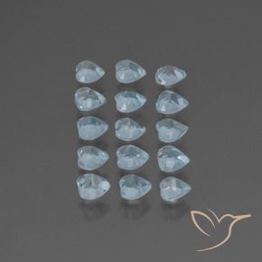 Pedras preciosas de Topázio Céu azul natural de 4.49 ct, Coração, VS