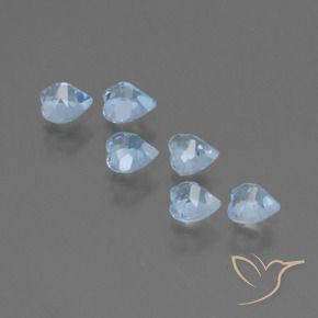Pedras preciosas de Topázio Céu azul natural de 1.78 ct, Coração, VS