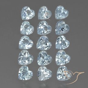 Pedras preciosas de Topázio Céu azul natural de 4.55 ct, Coração, VS