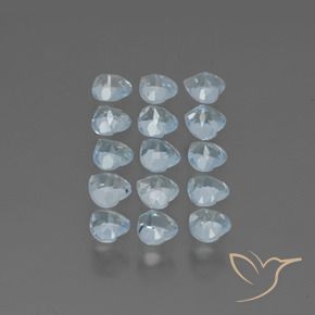 Pedras preciosas de Topázio Céu azul natural de 4.55 ct, Coração, VS