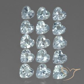 Pedras preciosas de Topázio Céu azul natural de 4.75 ct, Coração, VS