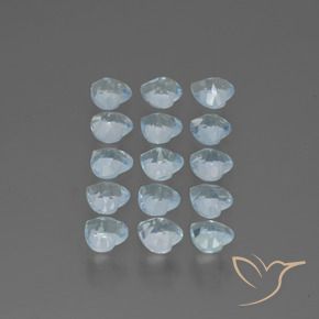 Pedras preciosas de Topázio Céu azul natural de 4.75 ct, Coração, VS