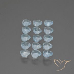 Pedras preciosas de Topázio Céu azul natural de 4.08 ct, Coração, VS