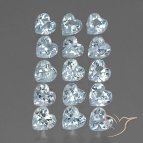 Pedras preciosas de Topázio Céu azul natural de 4.14 ct, Coração, VS
