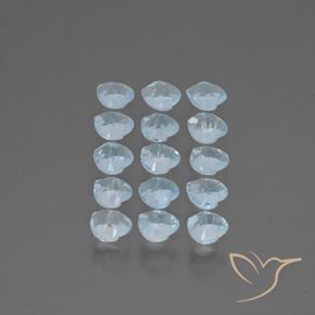 Pedras preciosas de Topázio Céu azul natural de 4.14 ct, Coração, VS