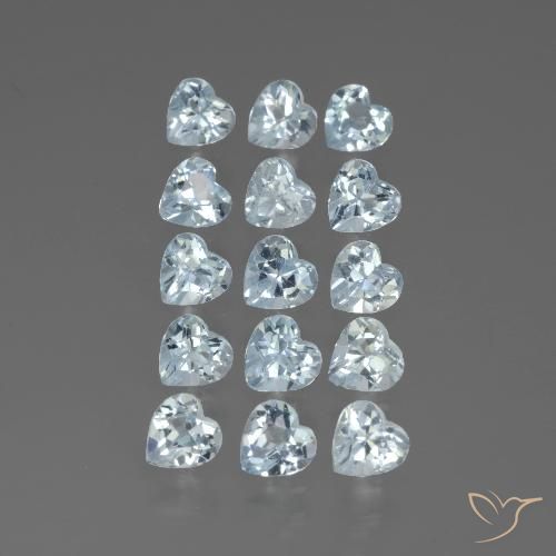 4.60ctw Natural Céu azul Topázio, Coração, VS