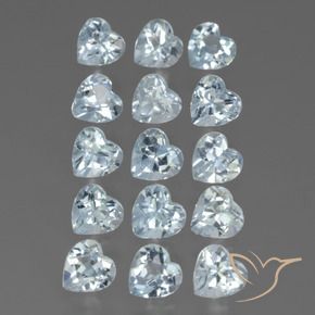 Pedras preciosas de Topázio Céu azul natural de 4.60 ct, Coração, VS