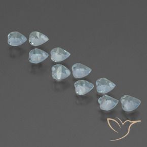 Pedras preciosas de Topázio Céu azul natural de 2.91 ct, Coração, VS