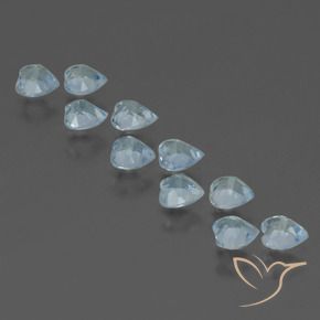 Pedras preciosas de Topázio Céu azul natural de 3.02 ct, Coração, VS