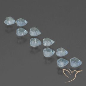 Pedras preciosas de Topázio Céu azul natural de 3.04 ct, Coração, VS
