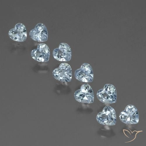 2.98ctw Natural Céu azul Topázio, Coração, VS