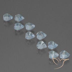 Pedras preciosas de Topázio Céu azul natural de 3.32 ct, Coração, VS