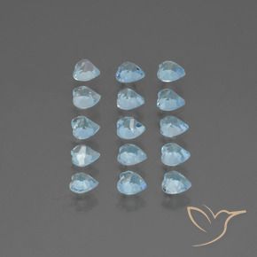 Pedras preciosas de Topázio Céu azul natural de 4.13 ct, Coração, VS