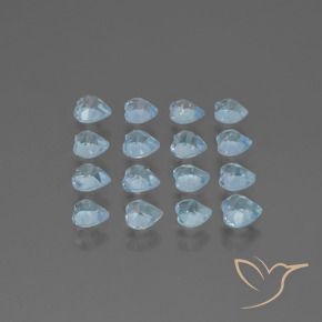 Pedras preciosas de Topázio Céu azul natural de 4.69 ct, Coração, VS