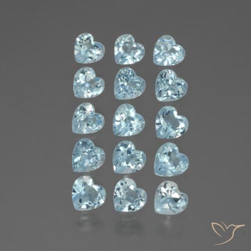 4.32ctw Natural Céu azul Topázio, Coração, VS