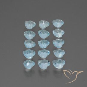 Pedras preciosas de Topázio Céu azul natural de 4.32 ct, Coração, VS
