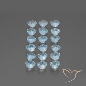 Pedras preciosas de Topázio Céu azul natural de 5.46 ct, Coração, VS