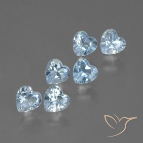 Pedras preciosas de topázio azul natural de 1,73 ct, formato de coração, VS