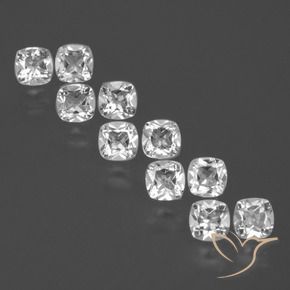 Pedras preciosas de Topázio Branco natural de 4.96 ct, Almofada, VS