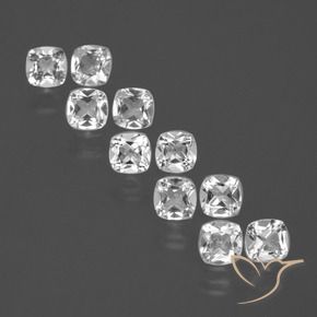 Pedras preciosas de Topázio Branco natural de 4.49 ct, Almofada, VS