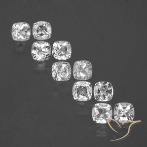 Pedras preciosas de Topázio Branco natural de 5.07 ct, Almofada, VS-SI