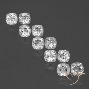 Pedras preciosas de Topázio Branco natural de 5.18 ct, Almofada, VS