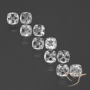 Pedras preciosas de Topázio Branco natural de 4.27 ct, Almofada, VS