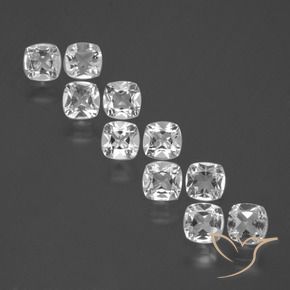Pedras preciosas de Topázio Branco natural de 4.41 ct, Almofada, VS